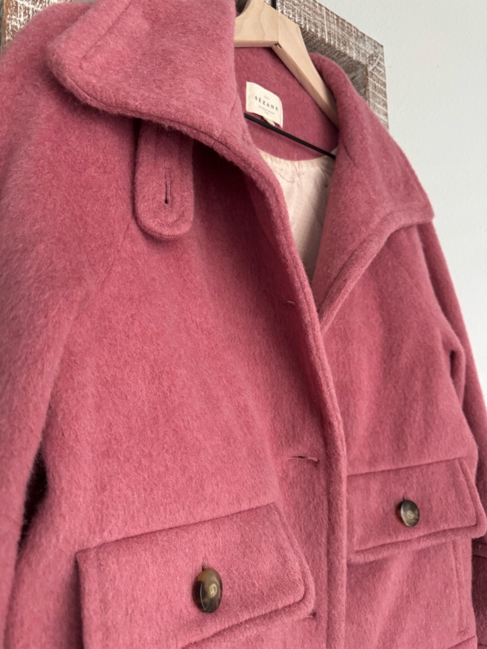 Sezane Leo Coat in Rosewood - Picture 3 of 9